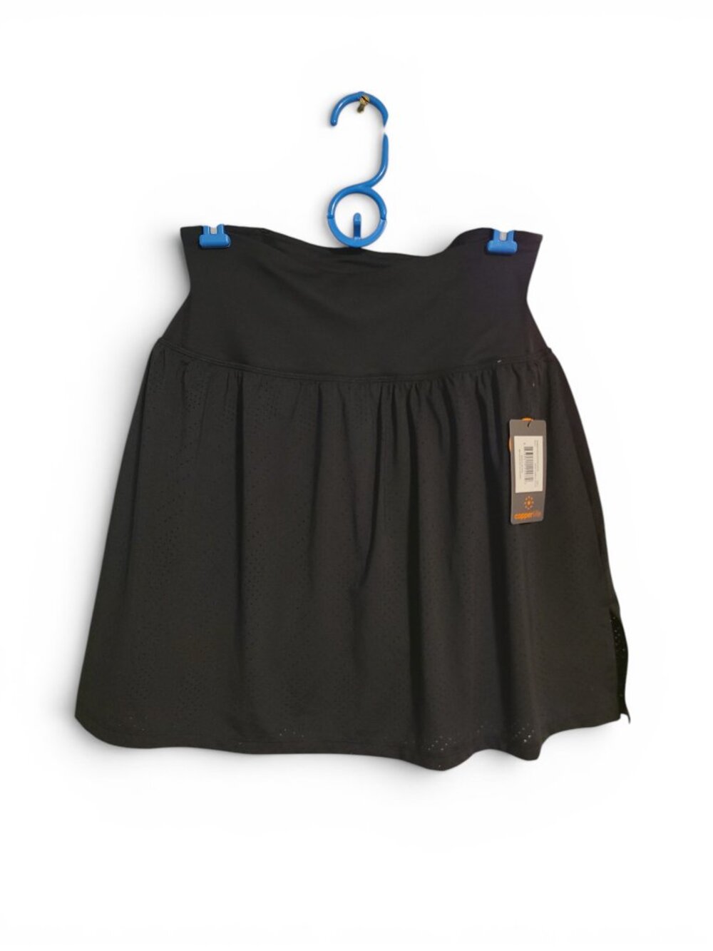 Copper Life Black Wide Waistband Skort Low Back Support Active Wear Size Large